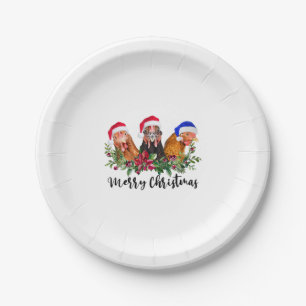 Merry KerstChicken Papieren Bordje