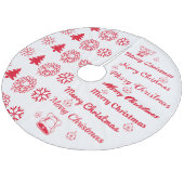 Merry Kerstcollage Fleece Kerstboom Rok (Gekanteld)