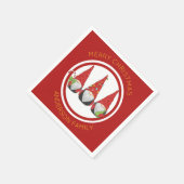 Merry Kerstcute Gnomes Servet (Hoek)