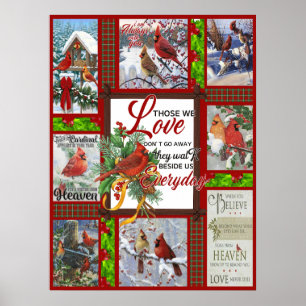Merry Kerstcutest Cardinaal Bird Lovers Xmas Poster
