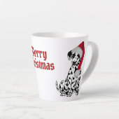 Merry Kerstdalmatian Latte Mok (Rechterhoek)