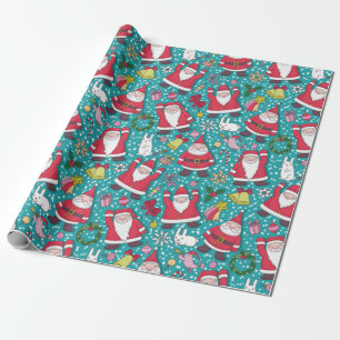 Merry Kerstdansende kerstman Cadeaupapier