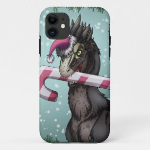 Merry Kerstdinosaur iPhone 11 Hoesje