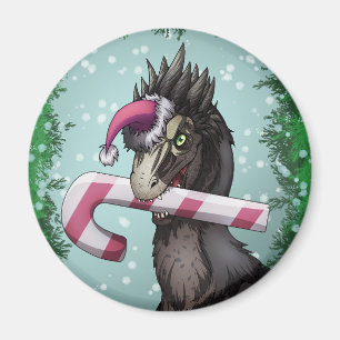 Merry Kerstdinosaur Magneet