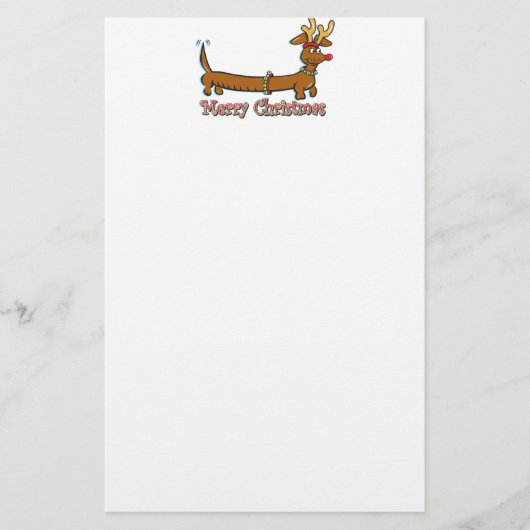 Merry Kerstdoxie Briefpapier (Voorkant)