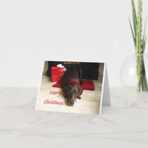 Merry Kerstduitse stengelige aanwijzer Feestdagen Kaart