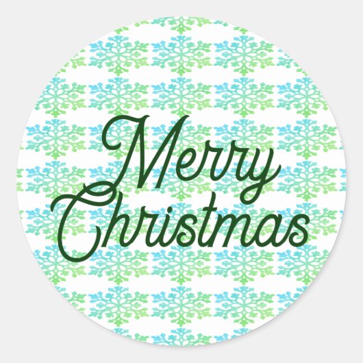 Merry-kerstenvelopzegels Ronde Sticker (Voorkant)