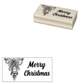 Merry Kerstfeestay Bell - rubberstempel Rubberstempel (Gestempeld)