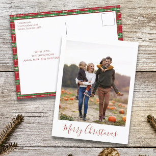 Merry kerstfeestay Green Red Country Pset Feestdagenkaart