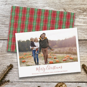 Merry Kerstfeestay Red Green Land Pset Feestdagenkaart