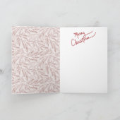 Merry KerstFloral Feestdagen Kaart (Binnen)