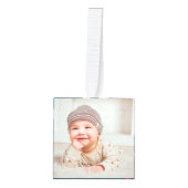 Merry KerstFloral Kubus Ornament (Voorkant)