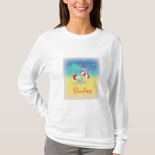 Merry KerstFlorida Snow Flakes T-shirt (Voorkant)