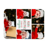 Merry kerstfoto Collage  Magnet Card Magneet (Horizontaal)