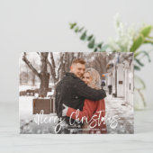 Merry kerstfoto feestdagenkaart (Staand voorkant)