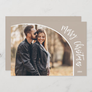 Merry kerstfoto feestdagenkaart