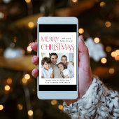 Merry kerstfoto feestdagenkaart