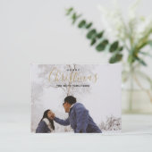 Merry kerstfoto feestdagenkaart (Staand voorkant)