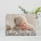 Merry kerstfoto feestdagenkaart (Staand voorkant)