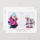 Merry kerstfoto feestdagenkaart (Voorkant / Achterkant)