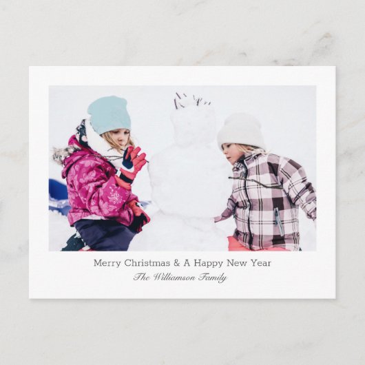 Merry kerstfoto feestdagenkaart (Voorkant)