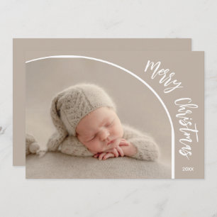 Merry kerstfoto feestdagenkaart