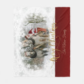 Merry kerstfoto fleece deken (Voorkant)