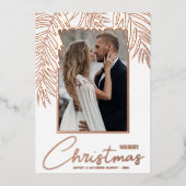 Merry kerstfoto folie feestdagenkaart (Voorkant)