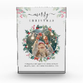 Merry Kerstfoto Mistletoe Grandma Fotoblokken (Voorkant)