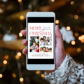Merry-kerstfotokaart drie Afbeelding collage