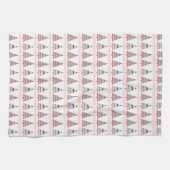 Merry Kerstgeometric Pastel Tree Patroon Theedoek (Horizontaal)