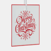 Merry Kerstglas Ornament (Voorkant Rechts)