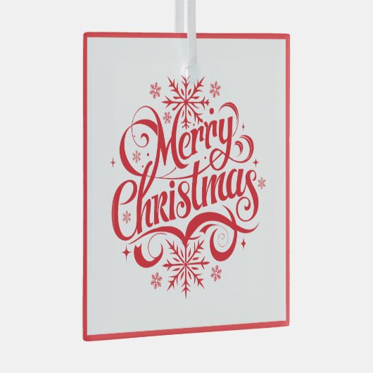 Merry Kerstglas Ornament (Voorkant Rechts)