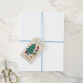 Merry Kerstgnomen Cadeaulabel (Met Touw)