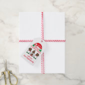 Merry kerstgnomen cadeaulabel (Met Touw)