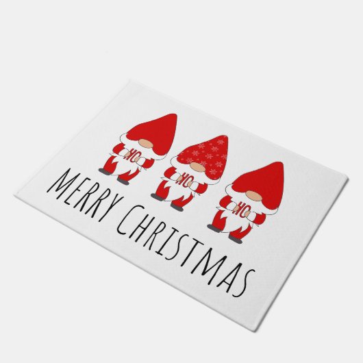 Merry Kerstgnomen Deurmat (Schuin)