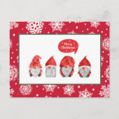 Merry Kerstgnomen Feestdagenkaart (Voorkant)