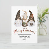 Merry Kerstgnomen Feestdagenkaart (Staand voorkant)