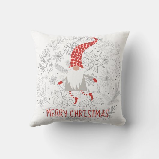 Merry Kerstgnomen Kussen (Achterkant)