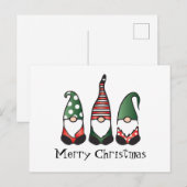 Merry Kerstgnomen Red Green Briefkaart (Voorkant / Achterkant)