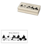 Merry Kerstgnomen Rubberstempel (Gestempeld)