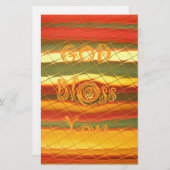 Merry KerstGod zegene Uw Colour Design Briefpapier (Voorkant / Achterkant)