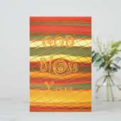 Merry KerstGod zegene Uw Colour Design Briefpapier (Staand voorkant)