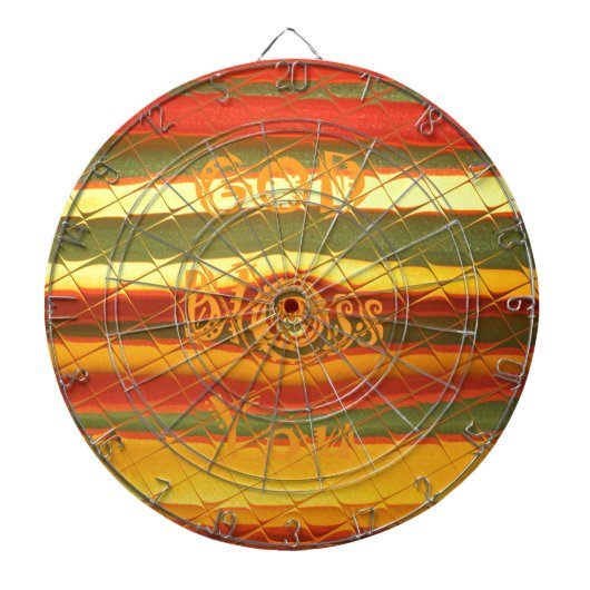 Merry KerstGod zegene Uw Colour Design Dartbord (Voorkant)