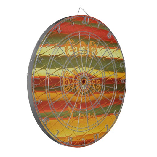 Merry KerstGod zegene Uw Colour Design Dartbord (Voorkant Links)