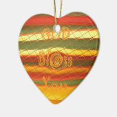 Merry KerstGod zegene Uw Colour Design Keramisch Ornament (Links)