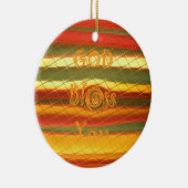 Merry KerstGod zegene Uw Colour Design Keramisch Ornament (Rechts)