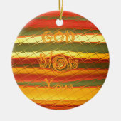Merry KerstGod zegene Uw Colour Design Keramisch Ornament (Voorkant)