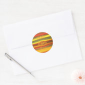 Merry KerstGod zegene Uw Colour Design Ronde Sticker (Envelop)
