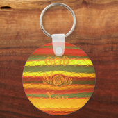 Merry KerstGod zegene Uw Colour Design Sleutelhanger (Voorkant)